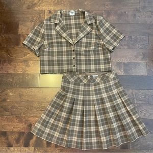 Aritzia Sunday Best Plaid Set